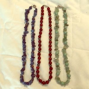 Choker set of 3 necklaces.